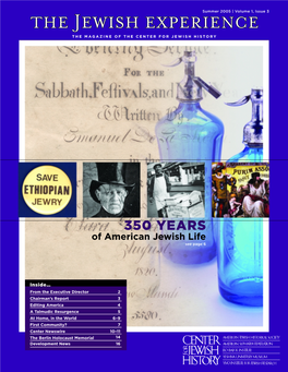 350 YEARS of American Jewish Life See Page 6