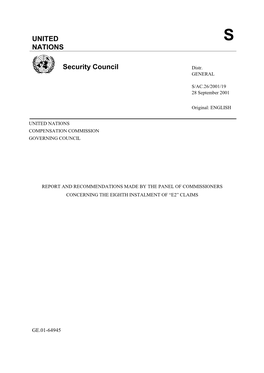 UNITED NATIONS Security Council