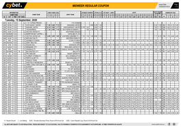 Midweek Regular Coupon 15/09/2020 09:32 1 / 4