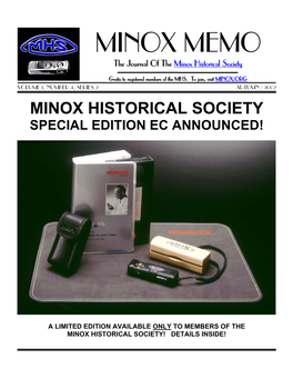 MINOX MEMO the Journal of the Minox Historical Society