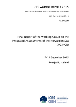 Final Report of the Working Group on the Integrated Assessments of the Norwegian Sea (WGINOR)