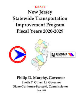 New Jersey Statewide Transportation Improvement Program Fiscal Years 2020‐2029