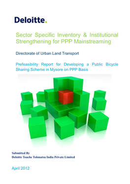 Developing a Public Bicycle Sharing Scheme in Mysore on PPP Basis