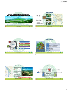 Analysis on Dujiangyan Irrigation System and Its Sustainable