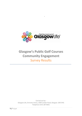 Glasgow's Public Golf Courses Community Engagement Survey Results