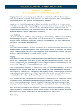 MEDICAL ACCOUNT of the CRUCIFIXION SIMPLIFIED & AMENDED from Douglas Jacoby and Alex Mnatzaganian*