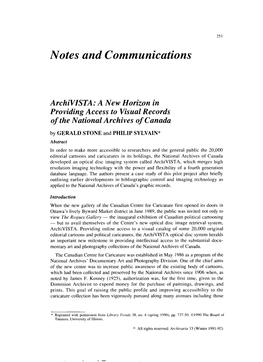 Notes and Communications