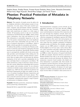 Phonion: Practical Protection of Metadata in Telephony Networks
