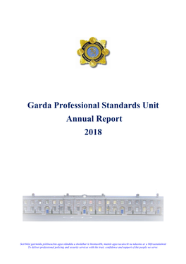 Garda Professional Standards Unit Annual Report 2018