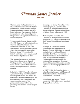 Thurman James Starker 1890-1983