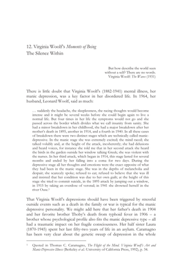 12. Virginia Woolf's Moments of Being the Silence Within