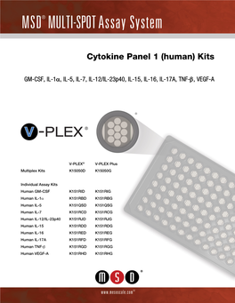 Cytokine Panel 1 (Human) Kits