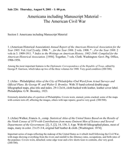 The American Civil War