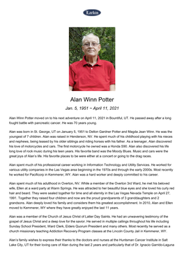 Alan Winn Potter Jan