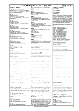 Radio 3 Listings for 28 April – 4 May 2012 Page