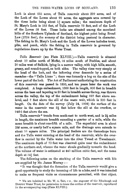 THE FRESH-WATER LOCHS of SCOTLAND. 135 Loch Is About 635