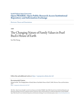 The Changing Nature of Family Values in Pearl Buck's House of Earth