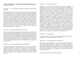 SEXTUS EMPIRICUS - OUTLINES of PYRRHONISM, Book 1 CHAPTER IV