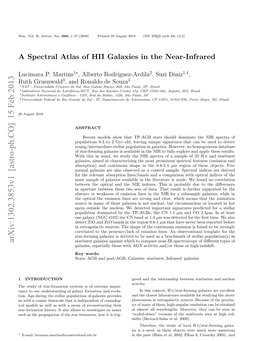 A Spectral Atlas of HII Galaxies in the Near-Infrared