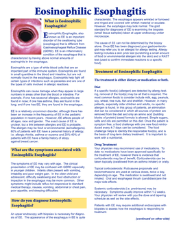 Eosinophilic Esophagitis Characteristic