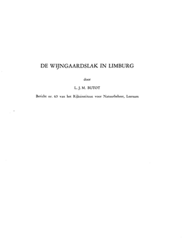 De Wijngaardslak in Limburg