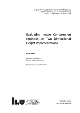 Evaluating Image Compression Methods on Two Dimensional Height Representations