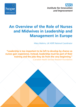 An Overview of the Role of Nurses and Midwives in Leadership and Management in Europe