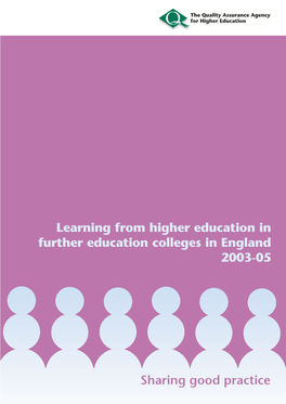 Learning from Higher Education in Further Education Colleges in England 2003-05