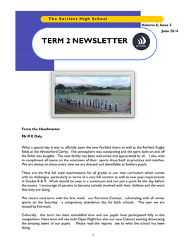 Term 2 Newsletter