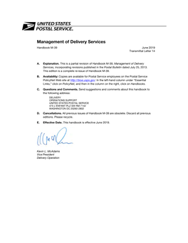 Handbook M-39 June 2019 Transmittal Letter 14