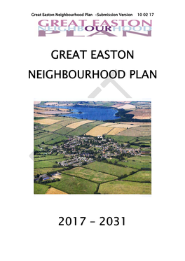Great Easton Neighbourhood Plan 2017 – 2031