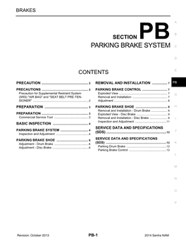 Parking Brake System C