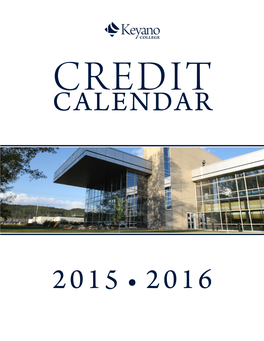 Credit Calendar 2015-2016