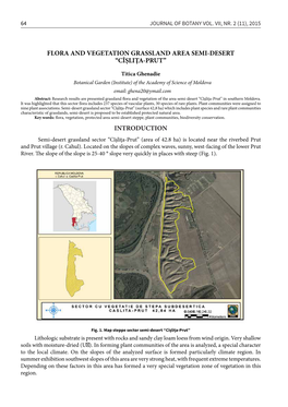 Flora and Vegetation Grassland Area Semi-Desert “Cîşliţa-Prut”