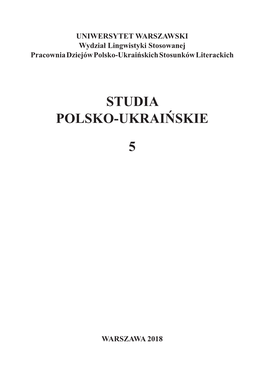Studia Polsko-Ukraińskie 5