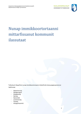 Nunap Immikkoortortaanni Mittarfissanut Kommunit Ilassutaat