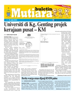 Buletin Mutiara Bulan Julai 1