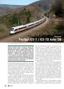 Pociągi ICE-T I ICE-TD Kolei DB