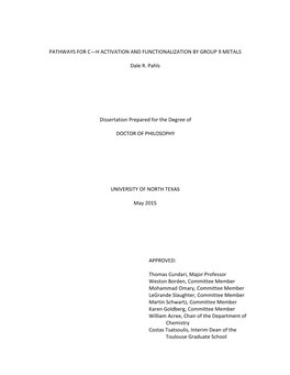 Pathways for C—H Activation and Functionalization by Group 9 Metals