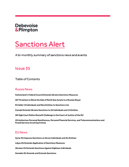 Sanctions Alert Issue 35