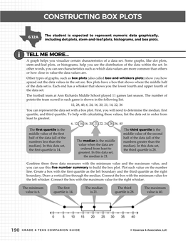 Constructing Box Plots