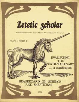 Download Zetetic Scholar No. 1 8.3 MB PDF File