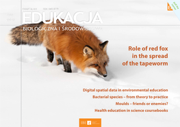 Role of Red Fox in the Spread of the Tapeworm