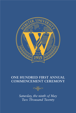 One Hundred First Annual Commencement Ceremony