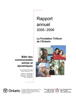 Rapport Annuel Pour L'exercice 2005-2006