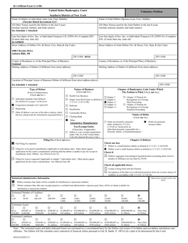 UNITED STATES BANKRUPTCY COURT SOUTHERN DISTRICT of NEW YORK ------X : in Re : Chapter 11 : Chrysler Dutch Investment LLC, : Case No