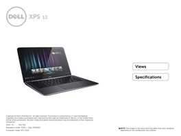 XPS 13 L322X Specifications