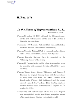 H. Res. 1474 in the House of Representatives, U