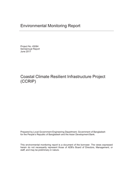 Coastal Climate Resilient Infrastructure Project (CCRIP)