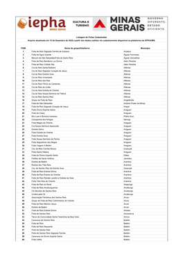 Listagem Folias Atualizado Em 15. Dez. 2020